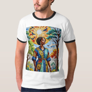 Sunlit Mosaic Queen Herfst Art T-shirt