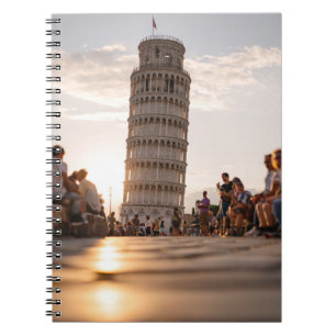 Sunlit Pisa Tower Street View Carnet