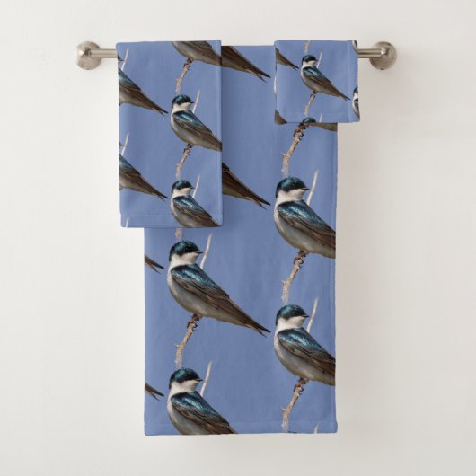 Sunlit Profile of a Tree Swallow Songbird Bad Handdoek (Insitu)