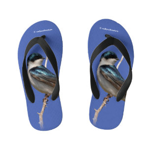 Sunlit Profile of a Tree Swallow Songbird Kinder Teenslippers