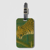 Sunlit Silence - Rustende luipaard in het licht va Bagagelabel (Voorkant (verticaal))