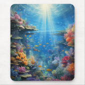 Sunlit Tropical Underwater Coral Reef Muismat (Voorkant)