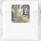 Sunlit Villa I Vierkante Sticker (Tas)