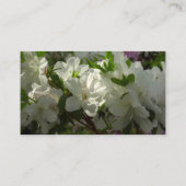 Sunlit White Azaleas Beauful Spring Flowers Visitekaartje (Achterkant)
