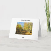 Sunlit Woods en automne - Carte d'anniversaire per (Dos)