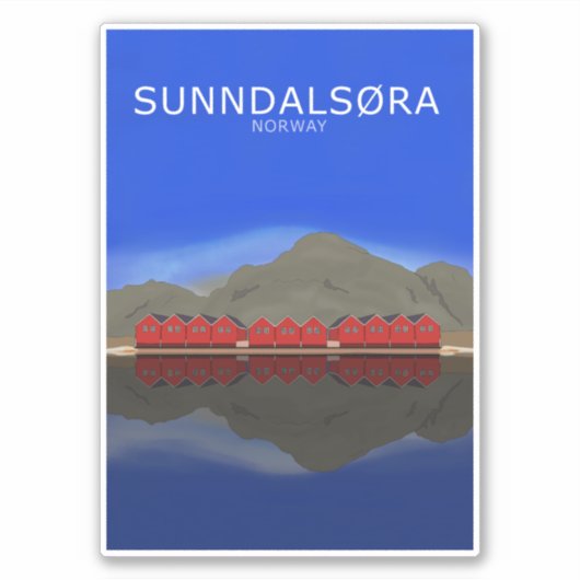 Sunndalsøra Noorwegen Sticker (Voorkant)