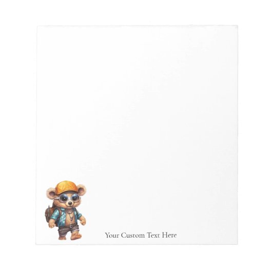Sunny Adventures met Beachy Beer 5.5 x 6 Notitieblok (Voorkant)