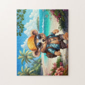Sunny Adventures met Beachy Beer - Klaar voor Plez Legpuzzel (Verticaal)