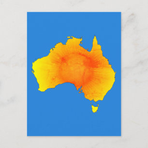 Sunny Australia Kaart  Stijl