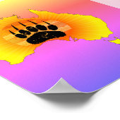 Sunny Australia Map Beer with Retro Sunset Poster (Hoek)