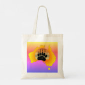 Sunny Australia Map Beer with Retro Sunset Tote Bag (Achterkant)