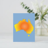 Sunny Australia Map Briefkaart (Staand voorkant)