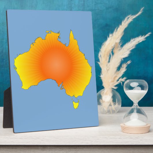Sunny Australia Map Fotoplaat (Zijkant)