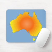 Sunny Australia Map Muismat (Met muis)