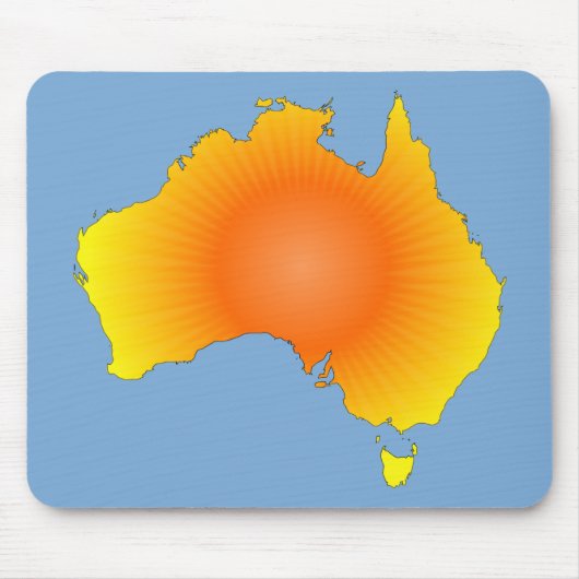 Sunny Australia Map Muismat (Voorkant)