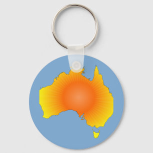 Sunny Australia Map Sleutelhanger