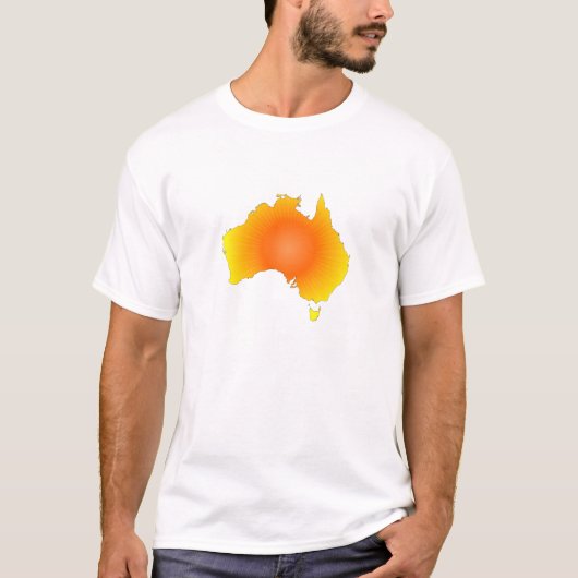 Sunny Australia Map T-shirt (Voorkant)