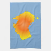 Sunny Australia Map Theedoek (Verticaal)