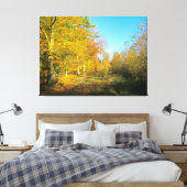 Sunny Autumn Forest - Canvas Afdruk (Insitu (Slaapkamer))