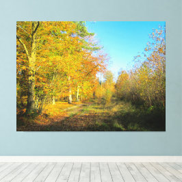 Sunny Autumn Forest - Canvas Afdruk