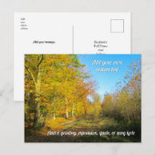 Sunny Autumn Forest - Personalised Briefkaart (Voorkant / Achterkant)
