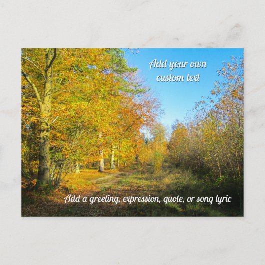 Sunny Autumn Forest - Personalised Briefkaart (Voorkant)