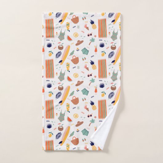 Sunny Beach Fun Motif (Serviette à main)