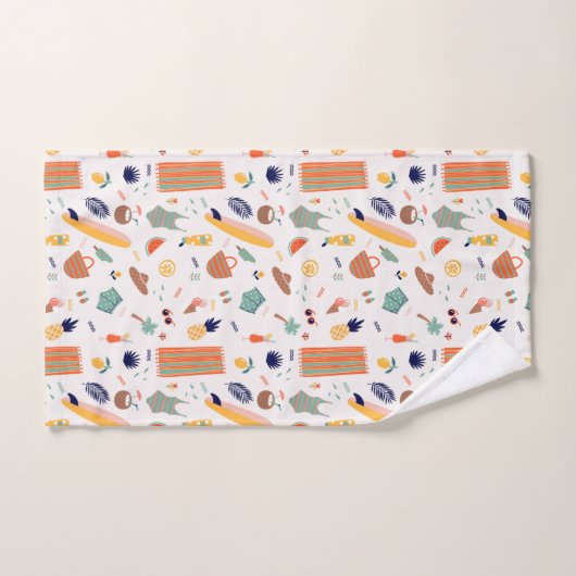 Sunny Beach Fun Motif (Serviette à main)