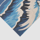 Sunny Beach Scène Oude Stad, Bergen, Zee Tissuepapier (Detail)