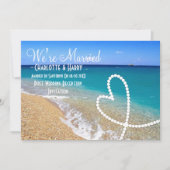 Sunny Beach Scene Post Wedding Reception Party Kaart (Voorkant)