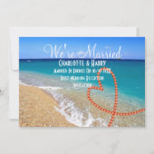 Sunny Beach Scene Post Wedding Reception Party Kaart (Voorkant)