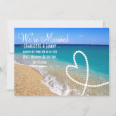Sunny Beach Scene Post Wedding Reception Party Kaart (Voorkant)