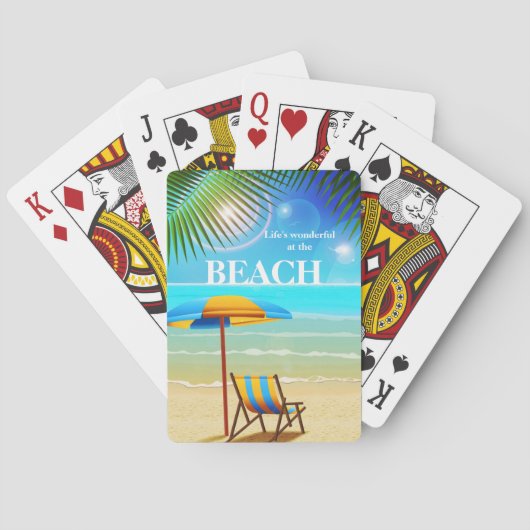 Sunny Beach Summer Fun Plays Deck Pokerkaarten (Achterkant)