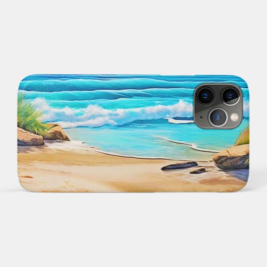 Sunny Beach Waves Design Case-Mate iPhone Case (Achterkant (horizontaal))