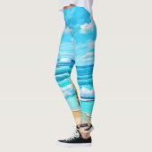 Sunny Beach Waves Design Leggings (Links)