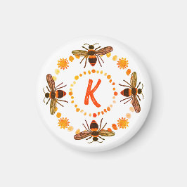 Sunny Bee Initiaal Magneet