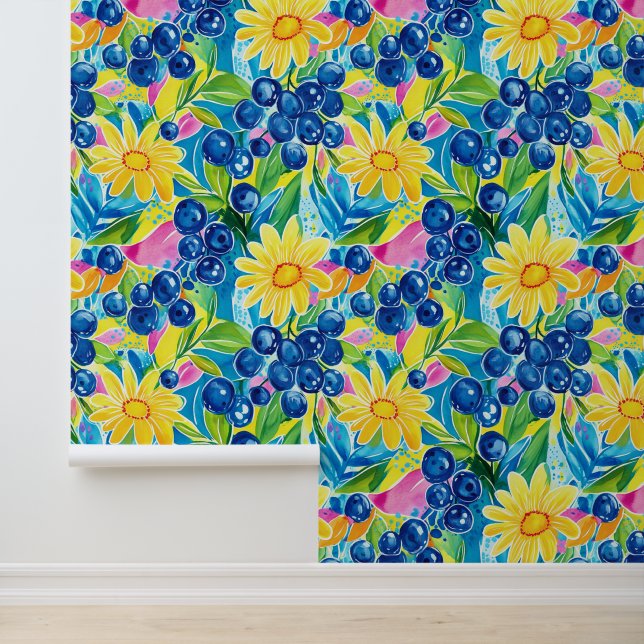 Sunny Berry Splash Behang (Applicatie)