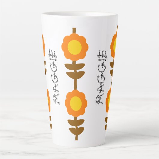 Sunny Bloom Latte Mug Latte Mok (Voorkant)