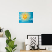 Sunny Blue Sky Art Poster (Thuiskantoor)