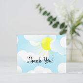 Sunny Blue Summer Sky met Clouds Hartelijk dank Briefkaart (Staand voorkant)
