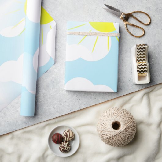 Sunny Blue Summer Sky met speciale uitzending van  Cadeaupapier (Crafts)