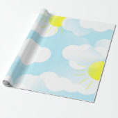 Sunny Blue Summer Sky met speciale uitzending van  Cadeaupapier (Uitgerold)