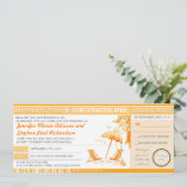 Sunny Boarding Pass tickets Uitnodigingen voor de  (Staand voorkant)