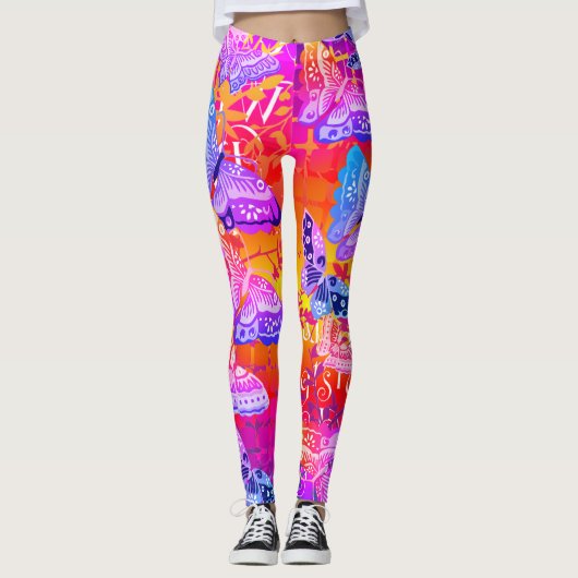 Sunny Boho Butterfly Leggings (Voorkant)