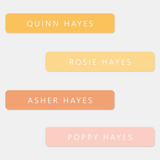 Sunny Boho Nom Étiquettes (Groupe)