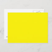 Sunny Bright Yellow Briefkaart (Voorkant / Achterkant)