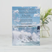 Sunny Bubbly Waterfall bruiloft uitnodiging (AI) (Staand voorkant)