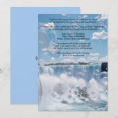 Sunny Bubbly Waterfall Wedding Invitation (Devant / Derrière)