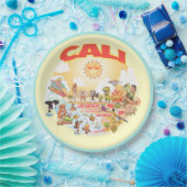 Sunny CALI California Beach Bord (Feest)