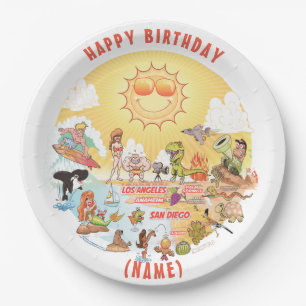 Sunny California Birthday Bord